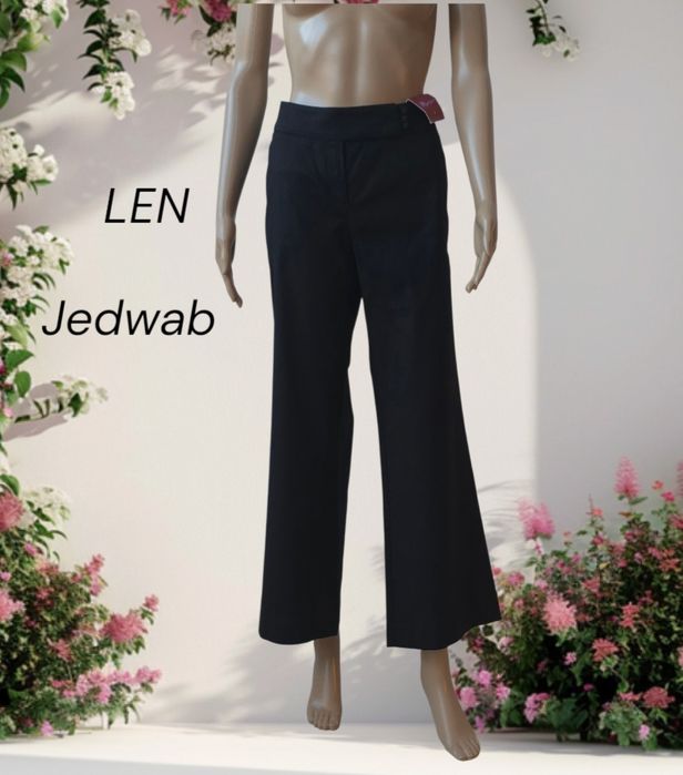 Monsoon nowe spodnie Lniane damskie M/L jedwab