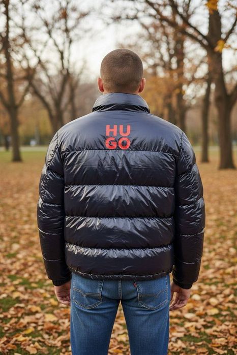 Чоловіча Куртка  пуховик Hugo Boss Black  глянц