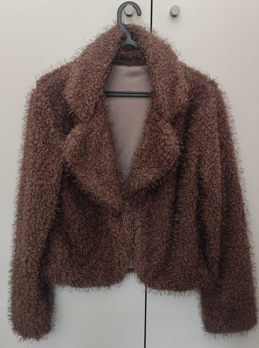 Brown Fleece Jacket, Size 38