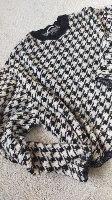 Sweter Pułk&Bear pepitka krótszy krój M