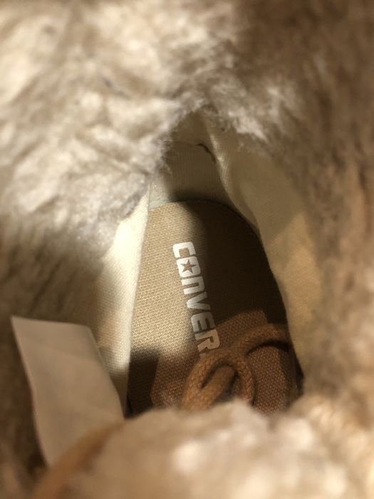 Buty Converse Leather Brown Sz 4 X Hi Tall Knee wool 39 24,5 cm beżowe