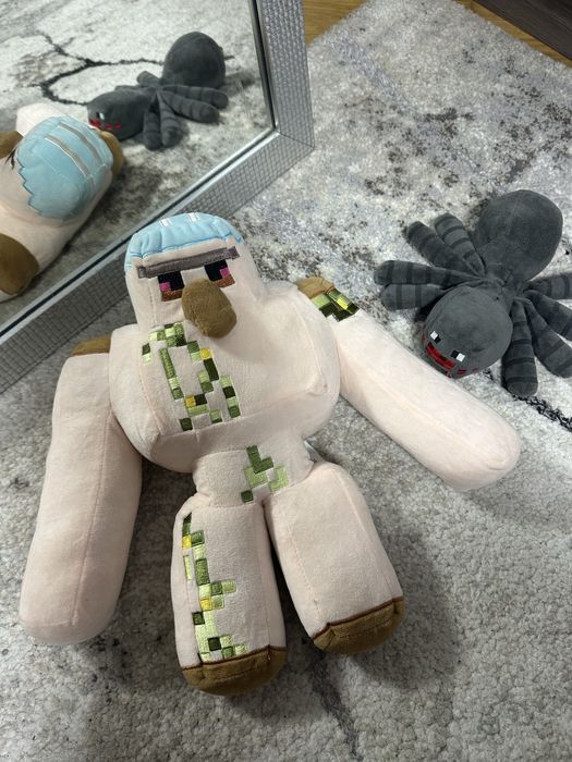 Голем майнкрафт та павук  мягка іграшка