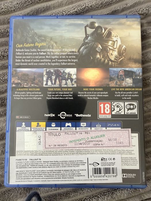 FALLOUT 76 jogo PS4/5
