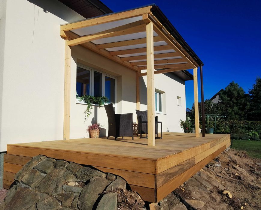 Taras drewniany, taras kompozytowy, renowacja tarasu.