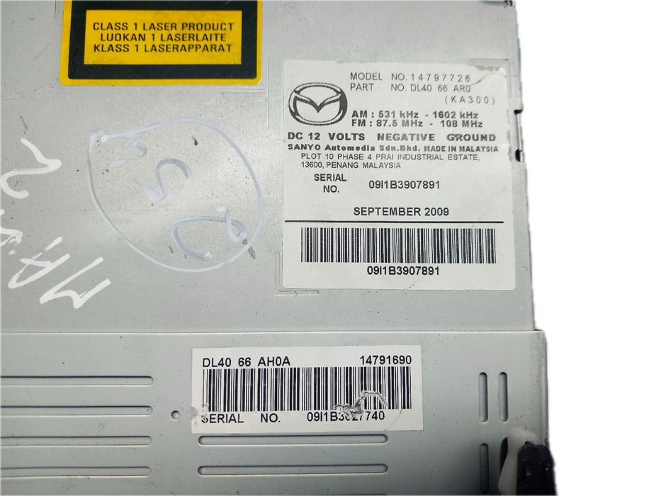 Rádio / auto-rádio MAZDA 2 (DE)