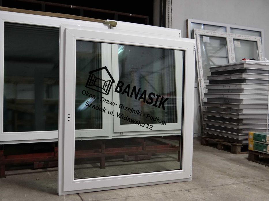 122x131 okno PCV używane - TANIE OKNA SZADEK