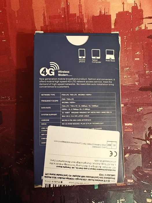 Адаптер Wi-Fi 4G LTE USB