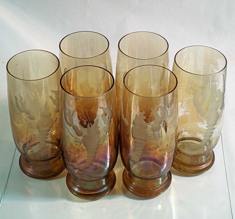 Сервиз пивные бокалы фужеры чашки набор чашек стекло