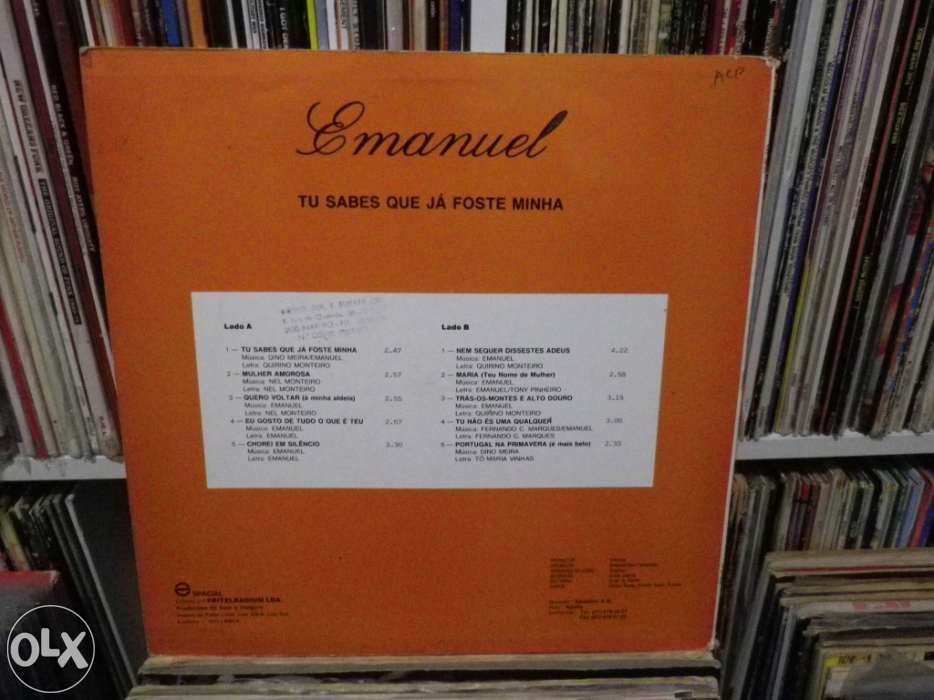 Disco de Vinil - Emanuel - Tu Sabes que já foste minha
