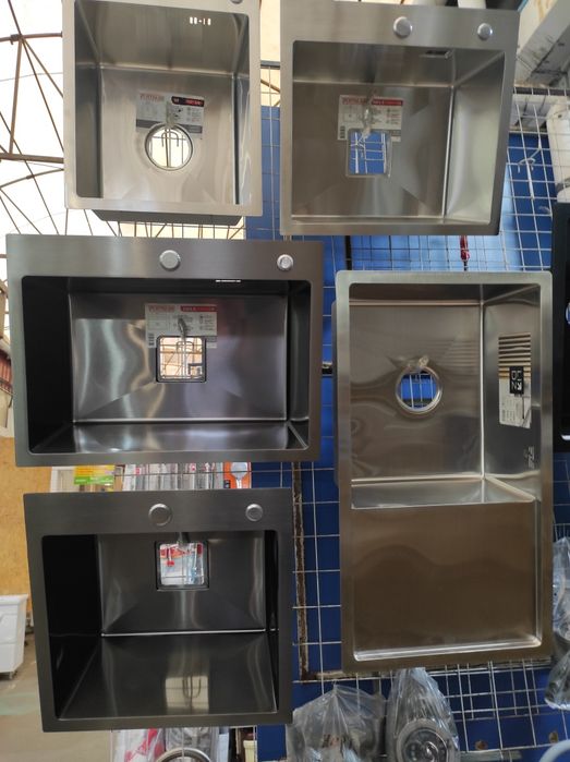 Акция-27%!Мойки для кухни из нержавеющей стали 3 мм