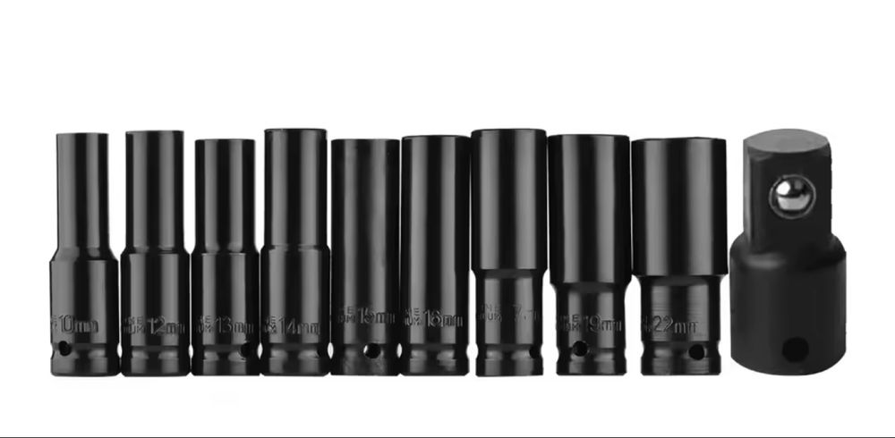 Головка 1/2 ударна: 8.10.12.13.14.16.17.19.22.24 мм подовжена підсилен