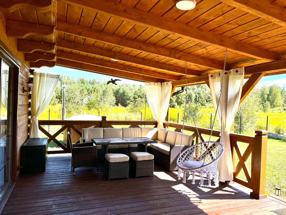 Domki Złote Runo Zalew Siemianówka Podlasie , bania i sauna.