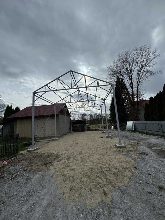 Konstrukcja stalowa dwuspadowa – Wiata Hala 12m x 6m - Nowa!