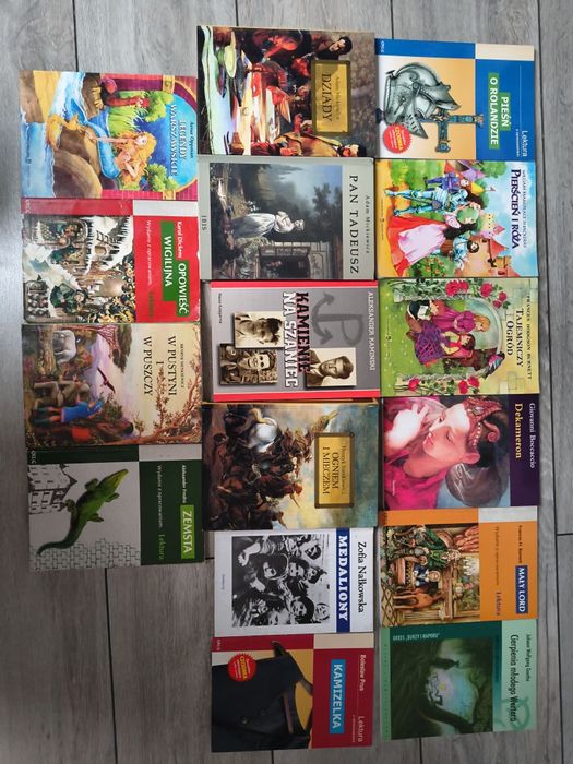 Lektury szkolne zestaw 16 sztuk stan bardzo dobry lub dobry