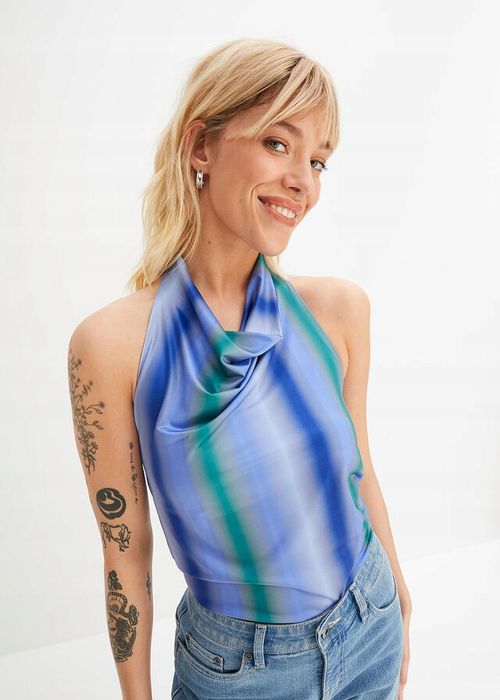 B.P.C top shirtowy z lejącym dekoltem odkryte plecy r.44/46