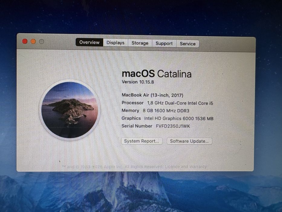 Sprawny MacBook Air 13 - 2017 +  oryg. ładowarka