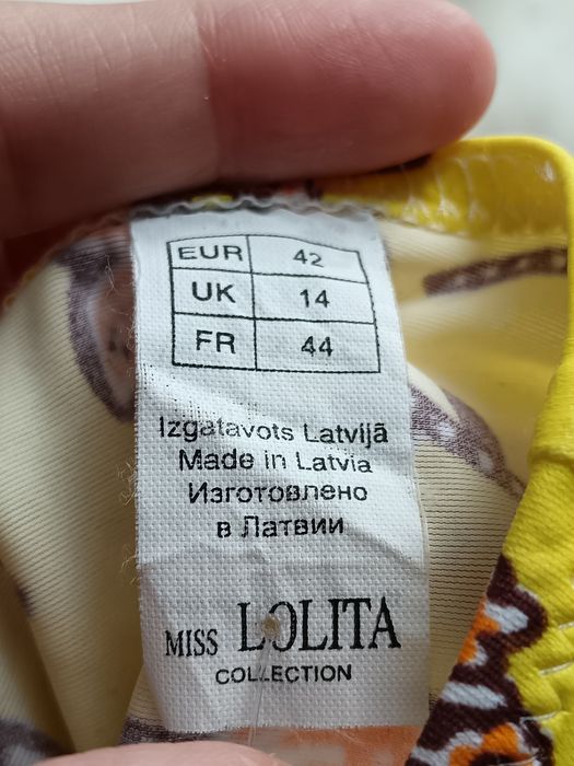 Dół od stroju kąpielowego kwiaty kwiecisty  żółty