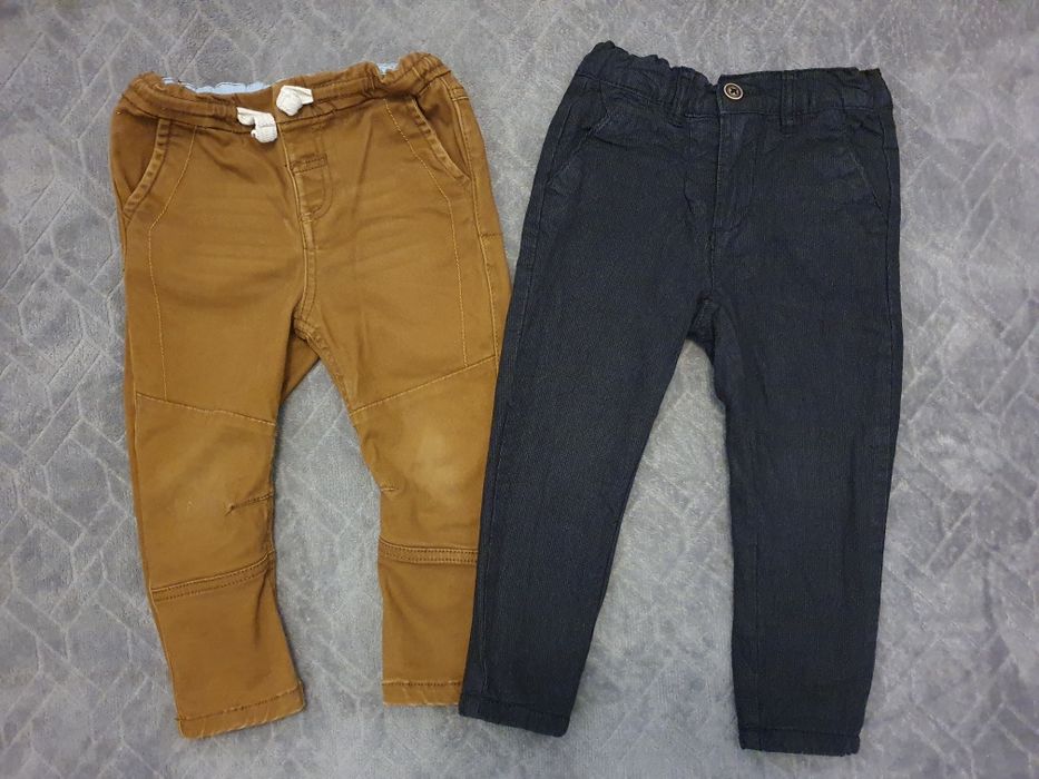 Eleganckie spodnie 2 sztuki zestaw regulowane ocieplane 92