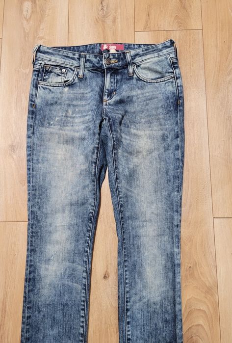Jeansy damskie slim leg poprzecierane H&M roz 27 36/S/8