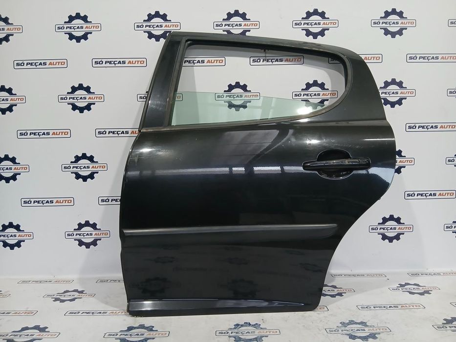 PORTA TRASEIRA ESQUERDA PRETO PEUGEOT 207 HATCHBACK 1.4 16V 2008-20...