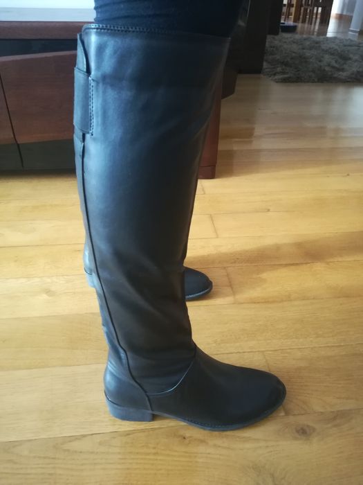 Wysokie czarne kozaki, r. 39