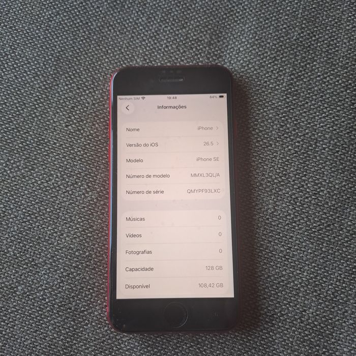 iPhone SE 3ª Geração (2022) 128GB – Vermelho | Com caixa | Desbloqueado