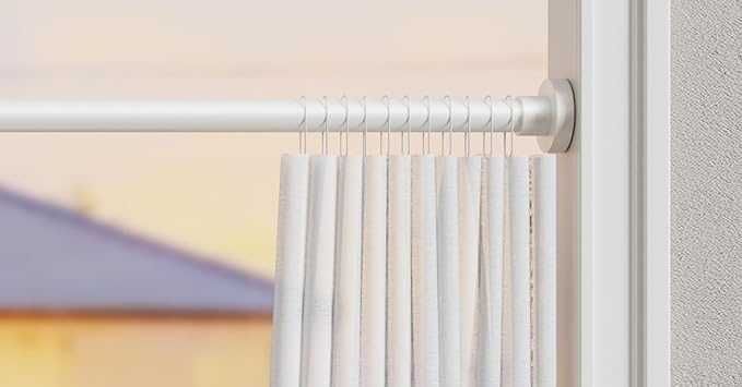 Drążek do zasłony prysznicowej teleskopowy stal nierdzewna 110-200 cm