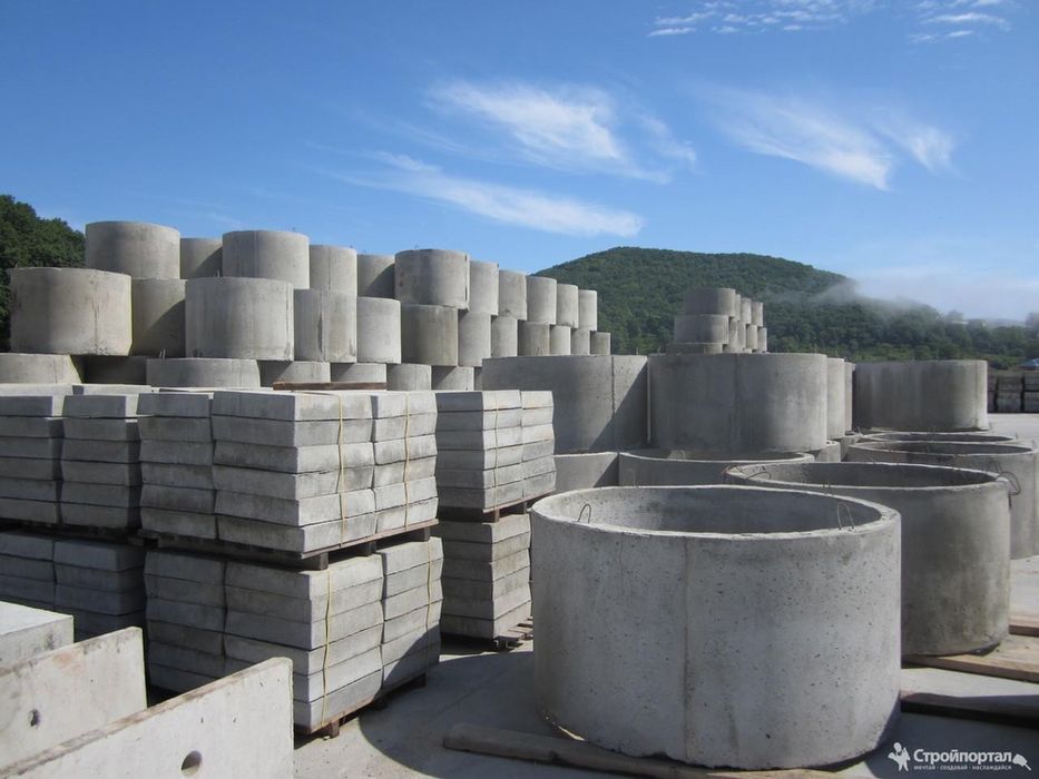 Кольца и крышки бетонные для канализации от завода.