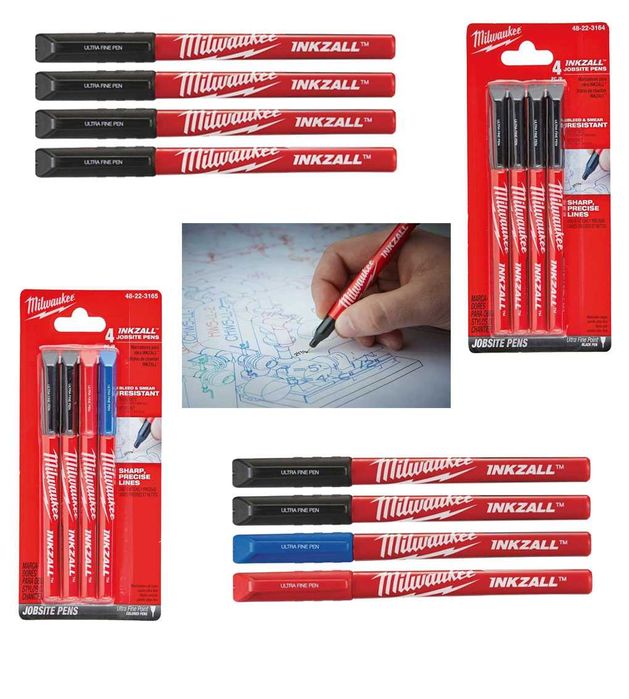 Набір маркерів з надтонким пером Milwaukee InkZAll 4 шт