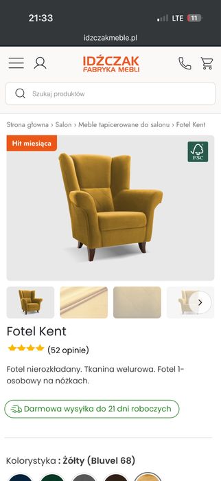 Fotele kent Idźczak meble