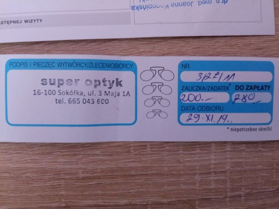 Piękne młodzieżowe Okulary korekcyjne +1,25 antyrefleks