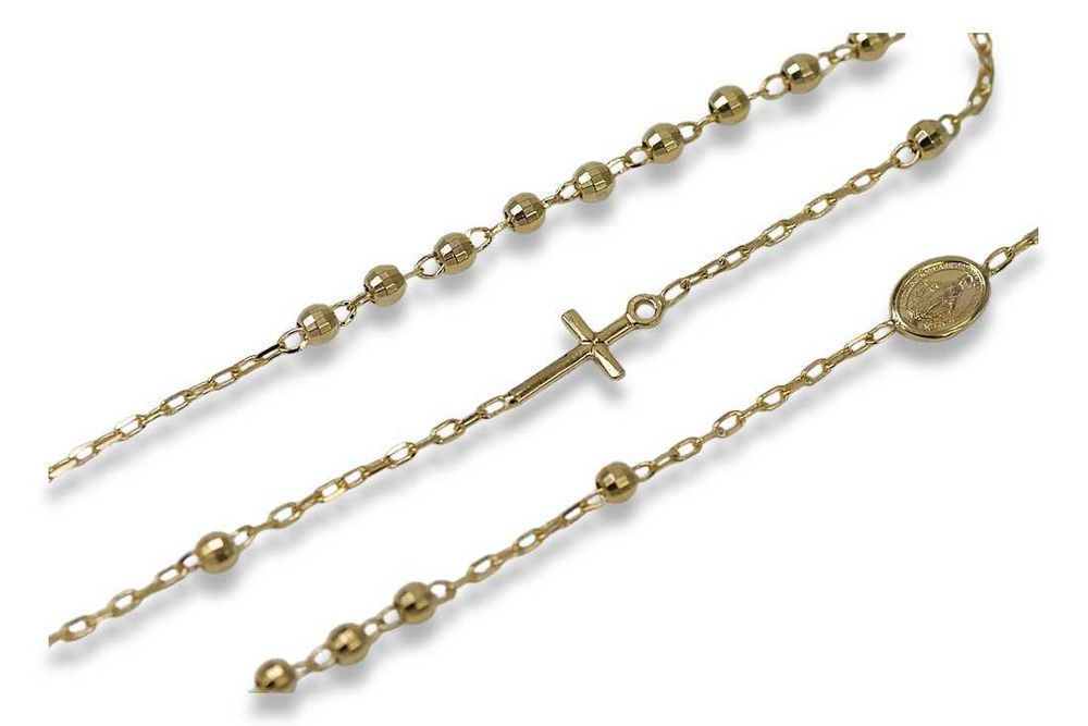 Złoty różaniec 14k łańcuszek włoski "Dolce Gabbana" rc001y