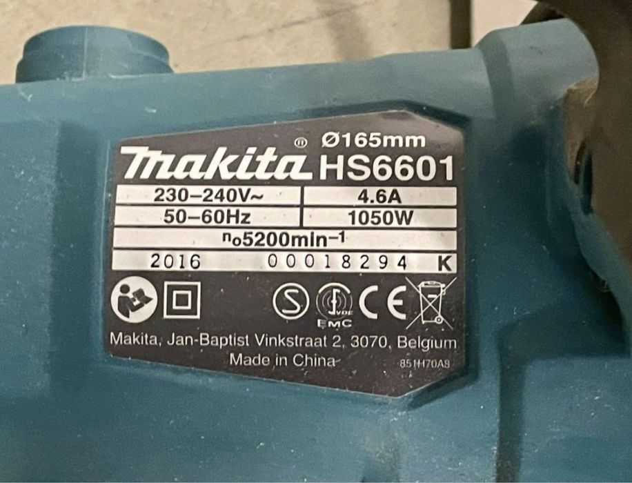 Дискова пила makita HS6601 паркетка циркулярна пила