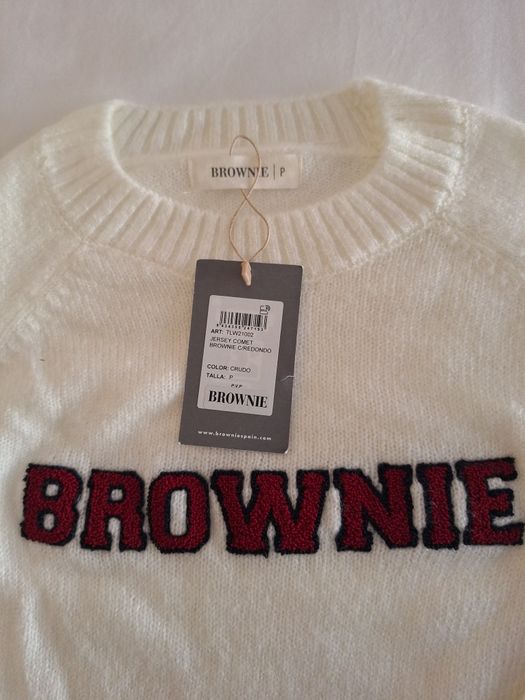 Camisola malha Brownie branco pérola