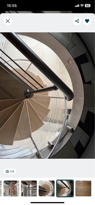 Dębowe Schody krecone spiralne