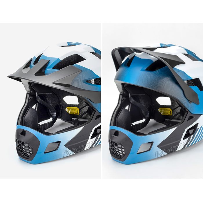 Kask rowerowy dziecięcy z odpinaną szczęką rozmiar m 54-57cm -