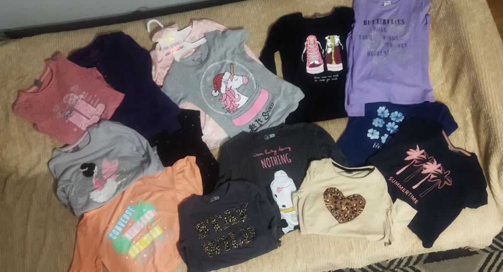 Paczka ubrań dla dziewczynki rozmiar 134