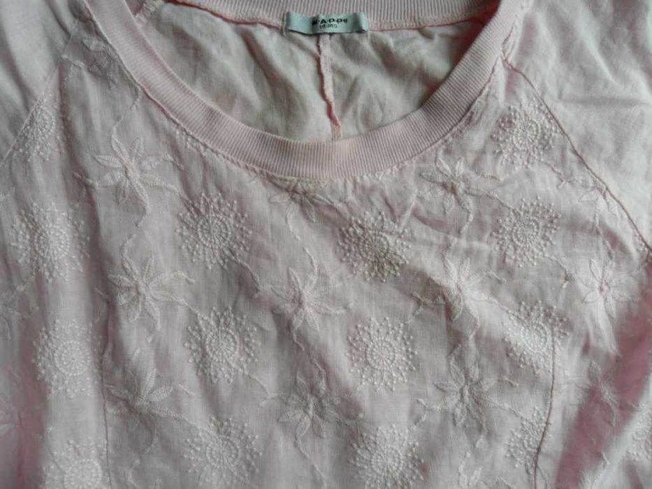 Mapp jeans-pudrowa lniana sukienka XL/100% len
