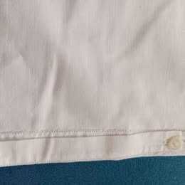 Fronha retangular em linho muito antigo com bordado e ponto ajour feitos à mão ~