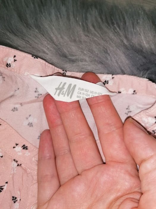 Elegancka koszula na stójce dla dziewczynki rozmiar 152 H&M