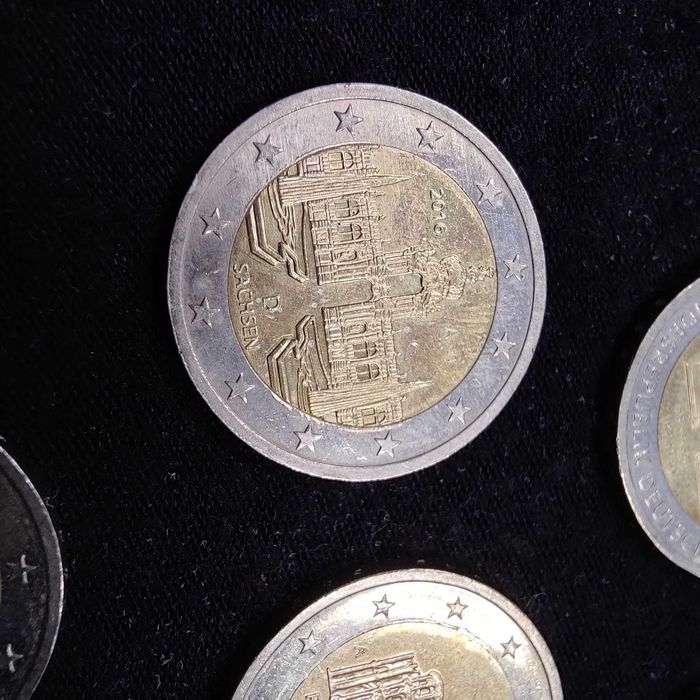 Lote de 7 Moedas  Comemorativas de 2€ Alemanha