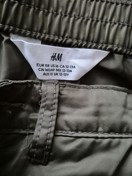 Spodnie bojówki H&M zielone dla dziewczynki rozm 158 nowe