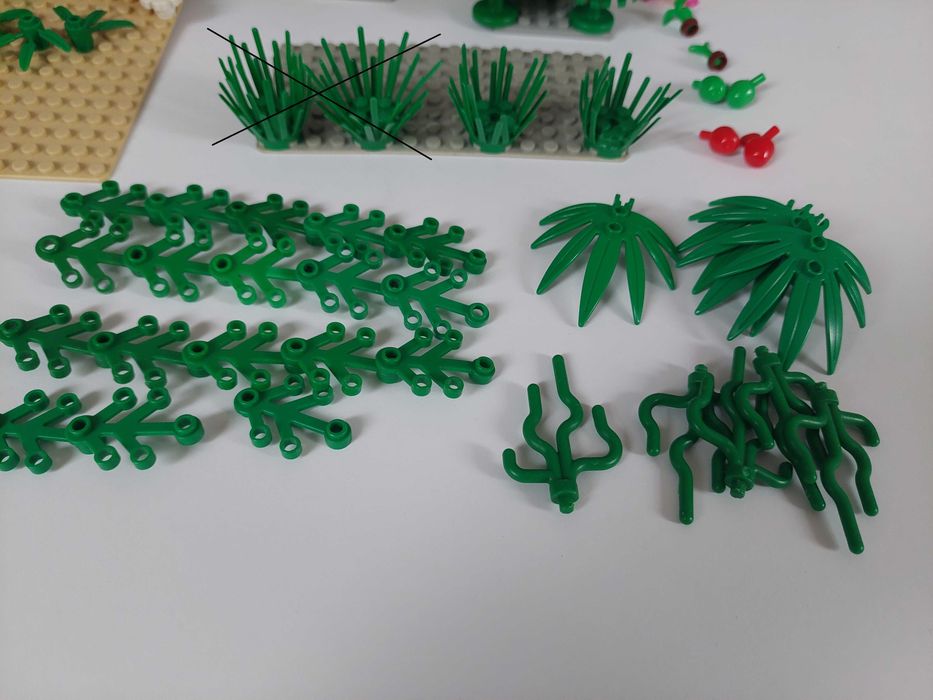 Lego drzewka rośliny choinki krzewy kwiaty - duży zestaw