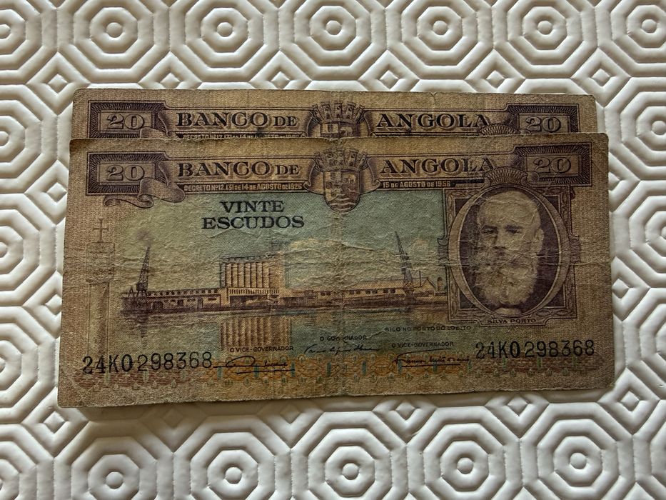 Varias Notas Escudos Portugal e Angola e Pesos