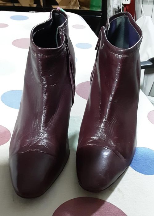 Botas bordeaux com tacao zadig&voltaire