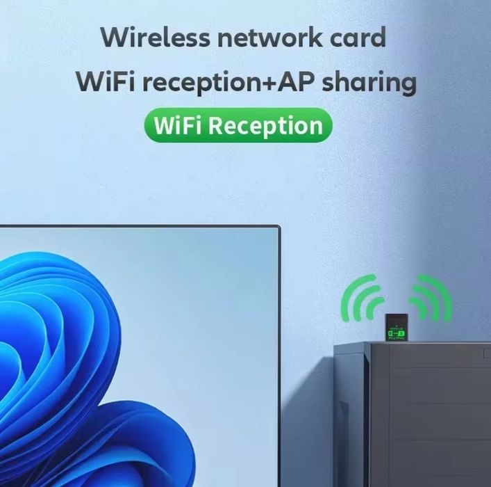Wi-Fi USB сетевой адаптер 900Мб,  BT5.4, BT+AX900