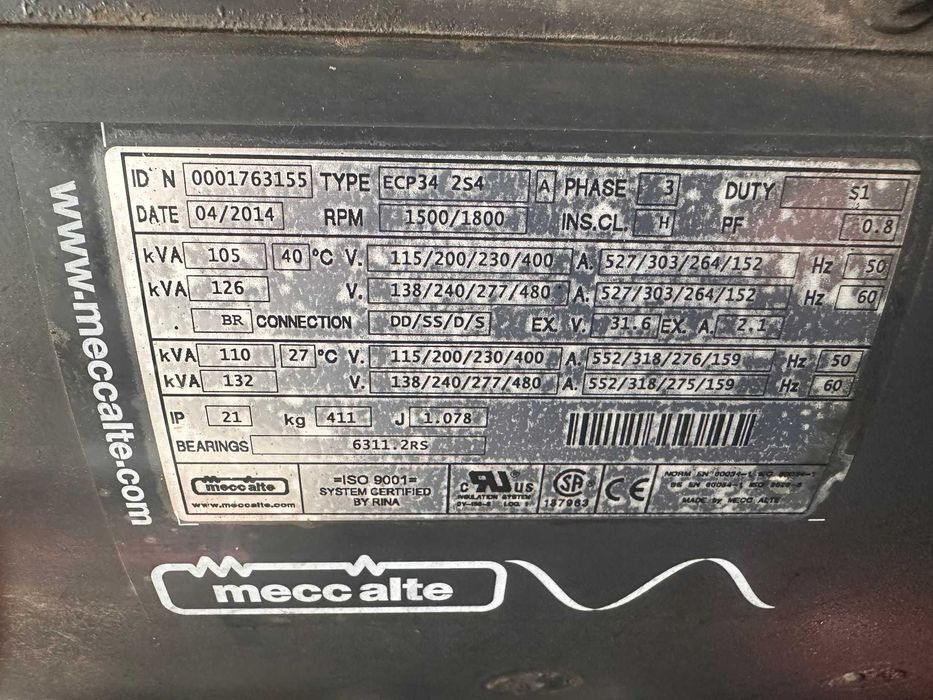 Дизельний генератор Perkins / Mecc Alte 106 kVA / 84.8 кВт