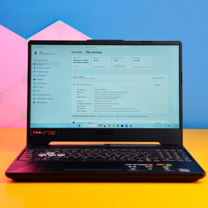 Ноутбук Asus TUF Gaming A15 FA506NC (179836) Б/У З ГАРАНТІЄЮ