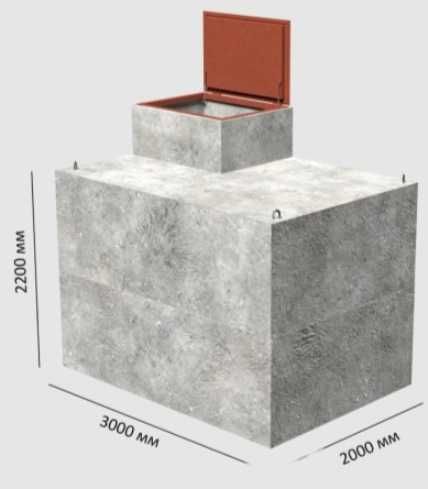 Льох-погреб 10м3, Бетонний погріб водонепроникний 10 000 л