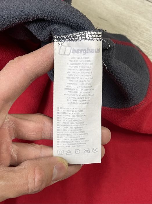 Berghaus кофта толстовка XL размер флисовая красная оригинал